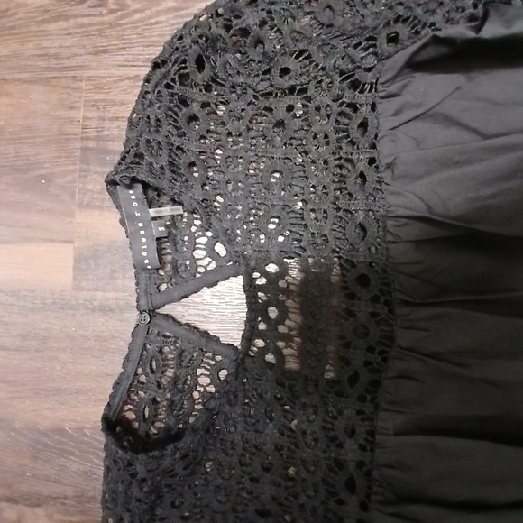 Black Boxy Blouse with 3/4 Bell Sleeves - Picture 10 of 10